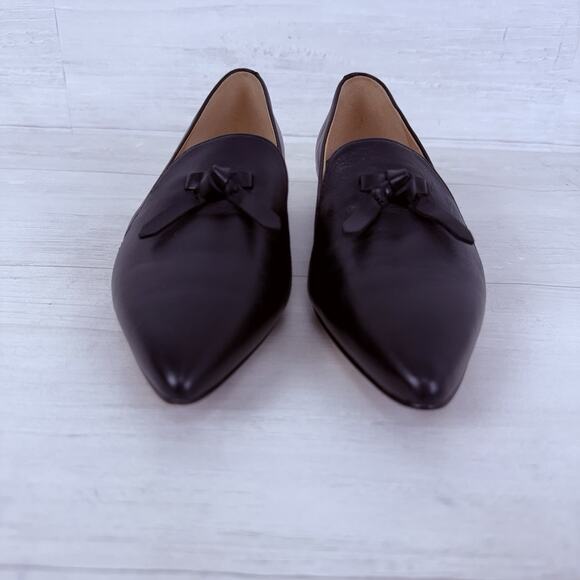 Cole Haan Black Leather Shoes Loafer Size 6B Viola Skimmer Slip On Pointed Toes - Picture 4 of 12